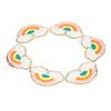 6 Pcs Rainbow Patches Bright Color Rainbow Cloud Pattern Cotton DIY Embroidery Iron On Clothing Patches