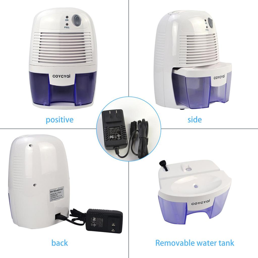 Mini USB-Powered Dehumidifier with 0.5L Tank for Home Use