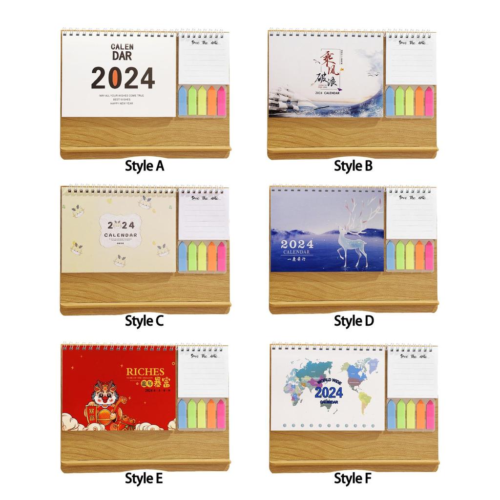 Desktop Calendar 2024 Personal Daily Planner Calendar Standing Flip Calendar