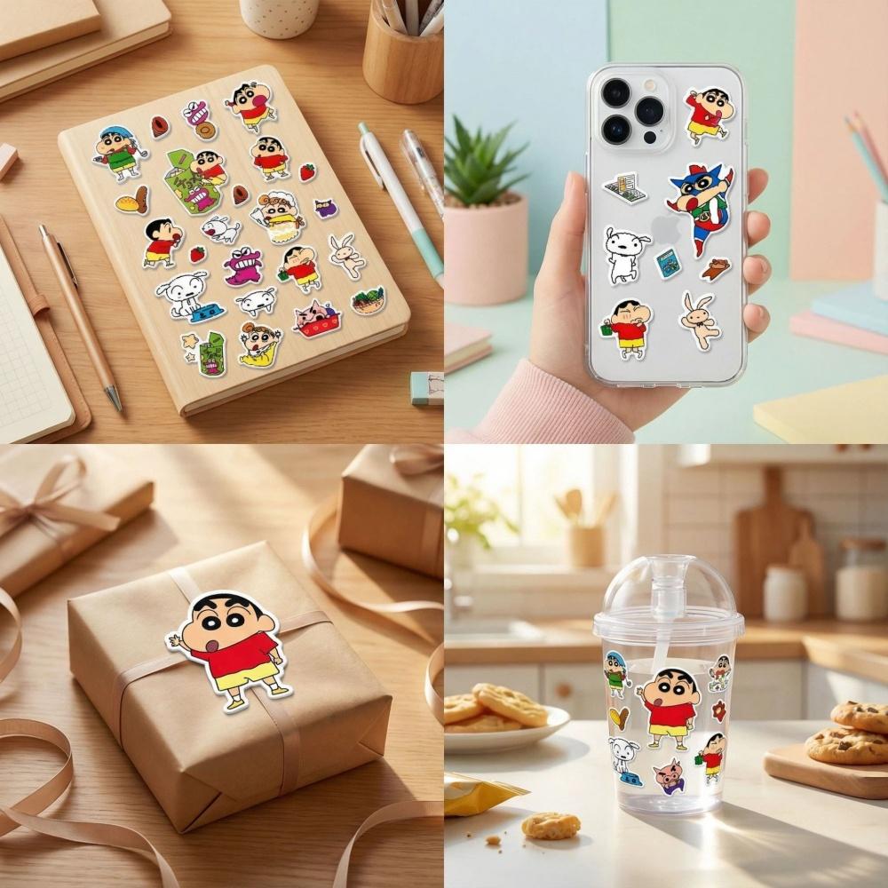 Genuine Crayon Shin-chan 3D Foam Stickers Cartoon Decal for Scrapbooking Craft Supplies Birthday Party Decoration Girl Toys Gift