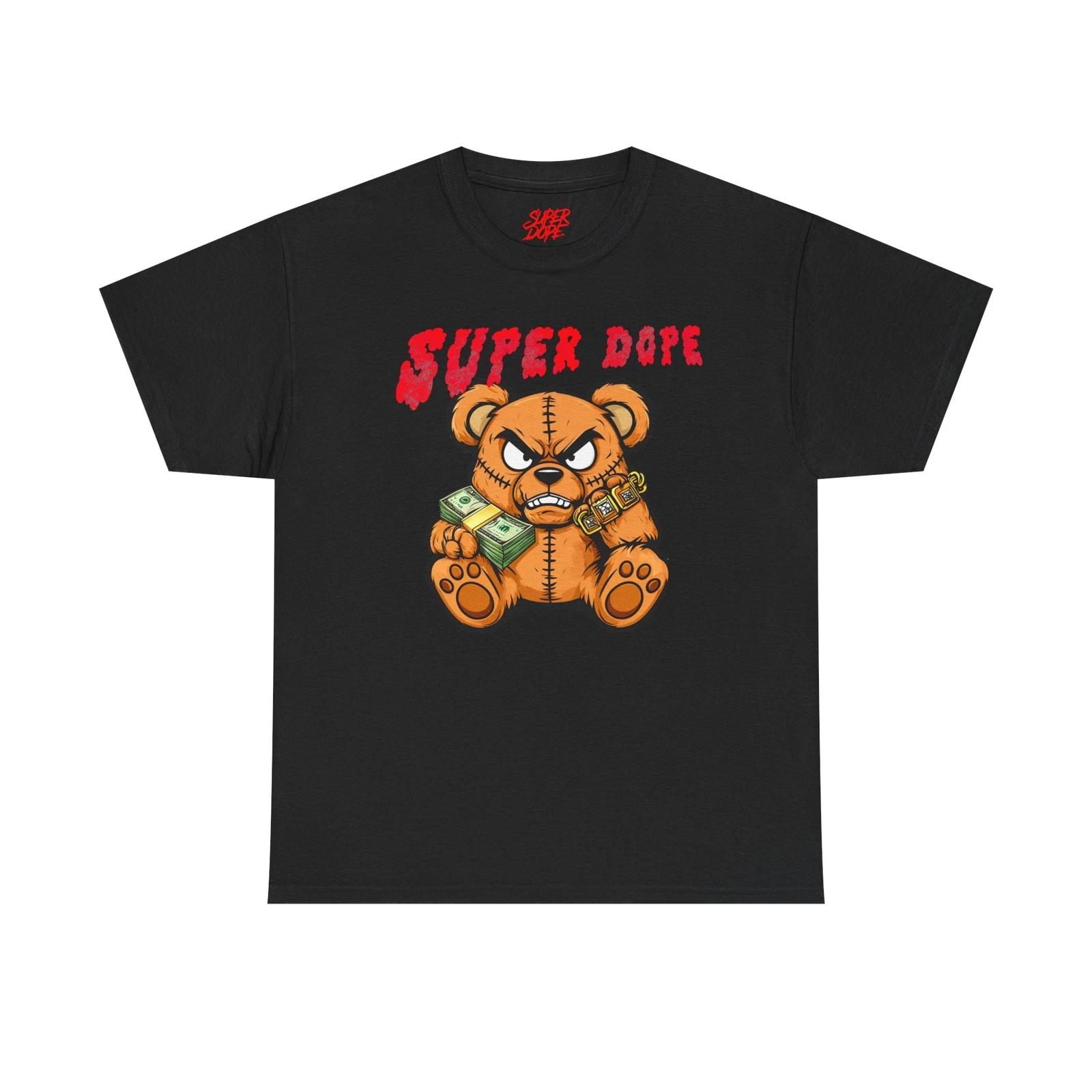 

Super Dope Teddy Bear Tee, Graphic T-Shirt, Streetwear Fashion, Unisex Apparel, XL