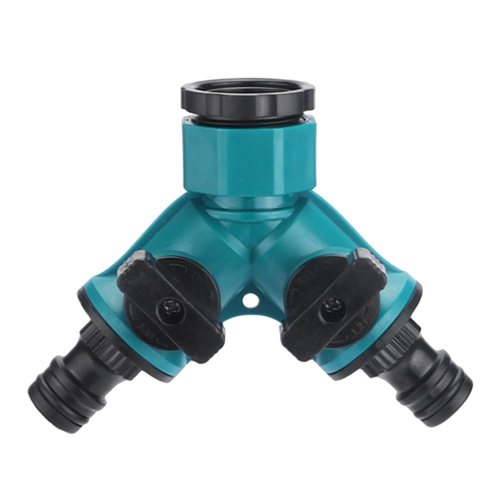 Water Pipe Switch Double Garden Faucet Water Splitter Y-shaped Hose Connector Garden Irrigation Controller Valve Switch Adapter
