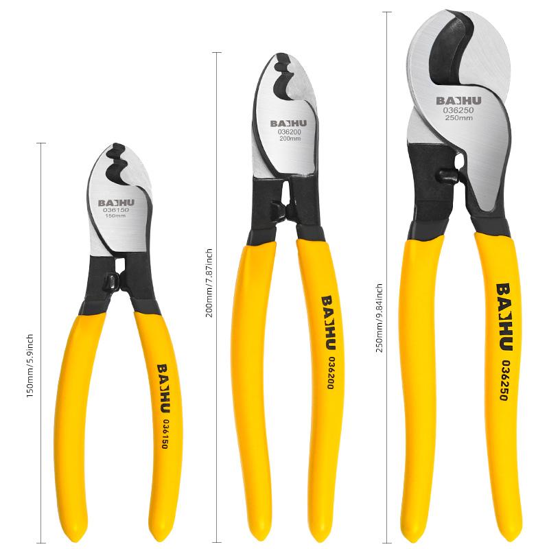 Insulated Cable Cutter Electrician Professional Pliers Shock Wire Stripper Tool Pliers Cable Scissors