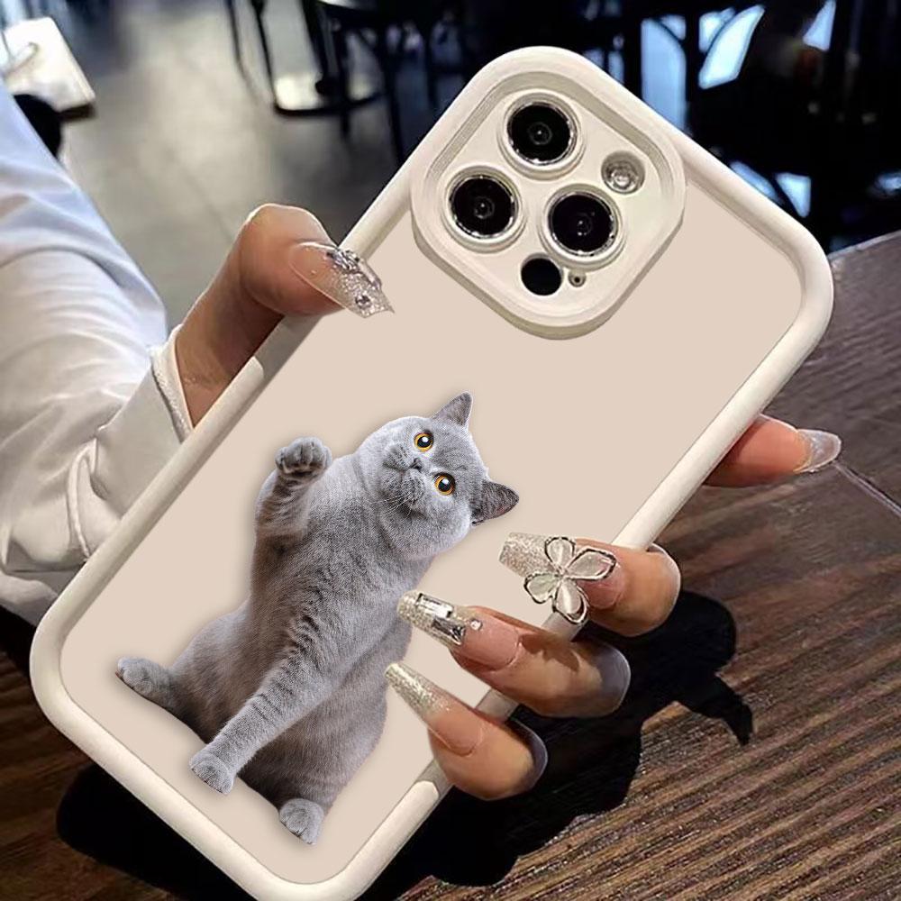 White Grey Cat Ragdoll Phone Case For HONOR X9D X9B X9A X8C X8B X8A X8 X7A X6A X7 X9 MAGIC 5 6 7 8 Y9 DIY Shell Funda Case Cover