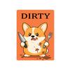 Heavy Duty Magnetic Sign Clean Dirty Dishwasher Magnet, Acrylic Cartoon Animal Sign, Double-Sided & Magnet for Kitchen Decoration Double Sided