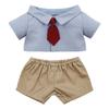 20cm Doll Clothes 17cm Labubu Clothes Shirt Tie and Trousers Set Mini Plush Doll'S Outfit Clothing Dolls Accessories