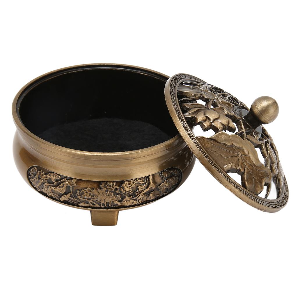 Metal Incense Burner Electroplated Zinc Alloy Incense Burner with Incense Stick Holder for Stick