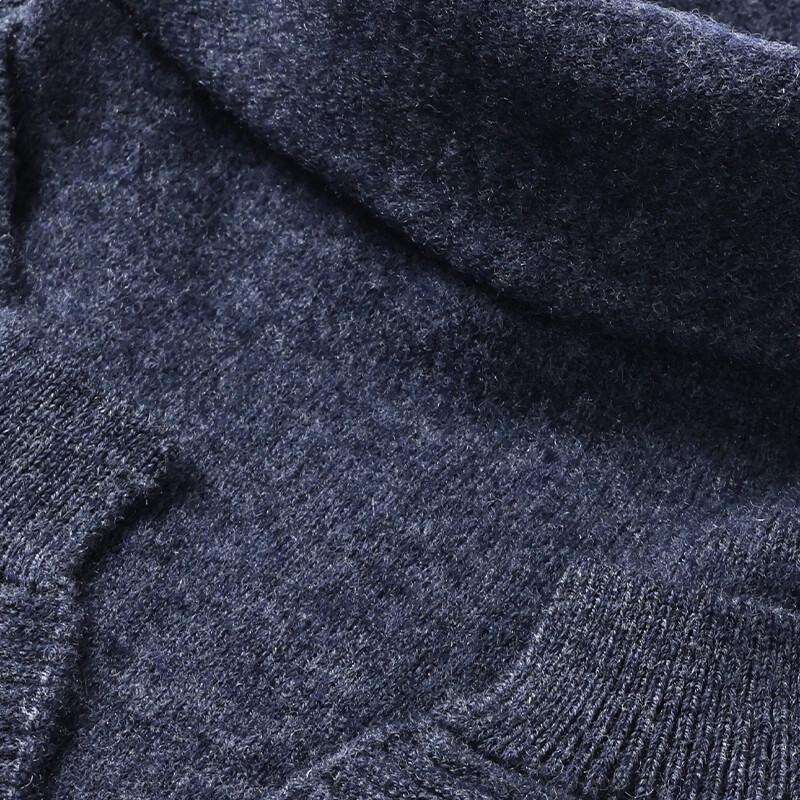 FORTEI Men's Mock Layer High-Neck Pure Wool Sweater
