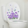 Autocolant de Perete cu Fluture și Floare Violetă Decor Baie Toaletă Sufragerie Mobilier Decorațiuni Casă Decaluri Înfrumusețează Autoadeziv Mur