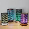 Aroma Diffuser Scent Ultrasonic Air Humidifier Iron Art Hollow Lotus Flower Pattern 2025 New Home Decorations with LED Lights