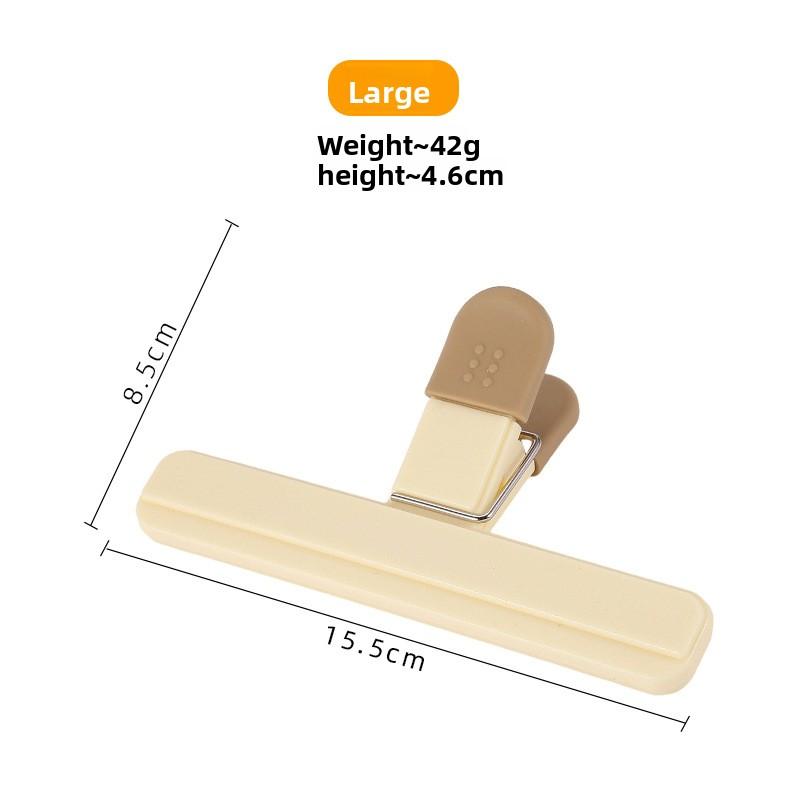 Клипсы для герметичной упаковки для хранения свежести, для домашних снеков, пищевой пластик, современный простой стиль, оптовая продажа Large бежевый