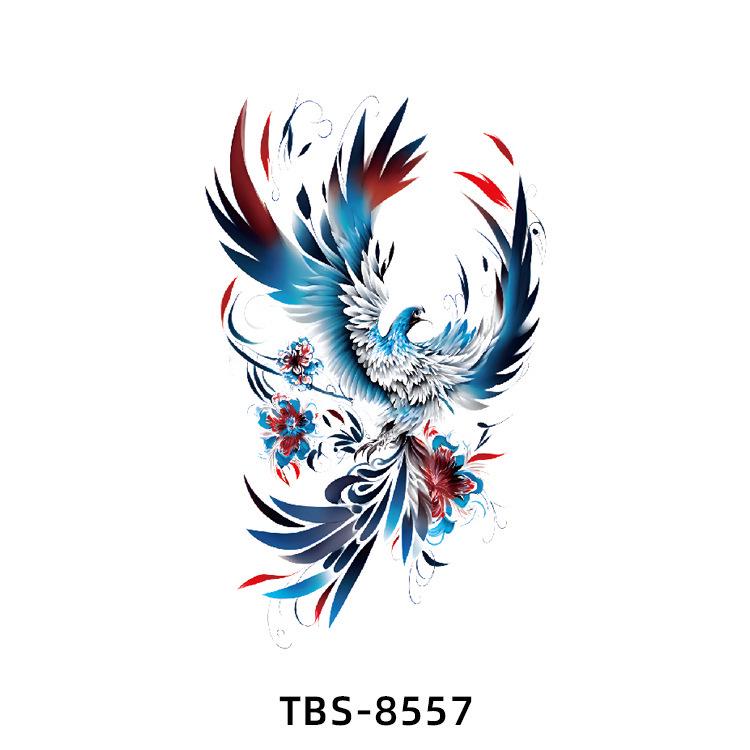 Realistiska Djurtotem Tatuering Klistermärken: Drake, Fenix, Tiger, Varg