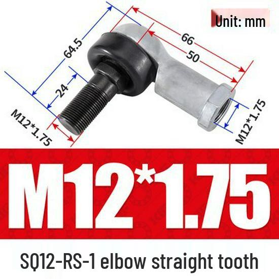 Bent Rod End Joint Bearing with Ball Joint SQ/SQZ5 - Sizes 6 to 22-RS