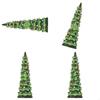 Keramiska julgranar, Förbelysta Handmålade Bordsdekorationer för helgen med Flerfärgade Glödlampor, LED-lampor – Grön X3UC
