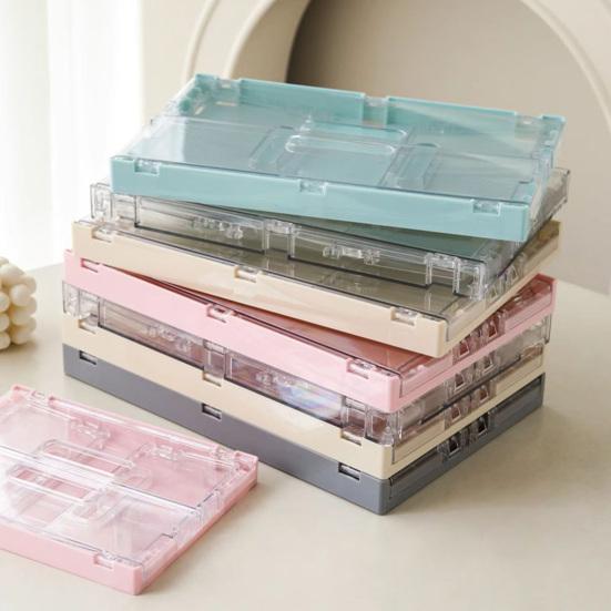 Storage Basket with Cover Easy Assembly Foldable Design Stackable Toy Storage Box