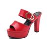 2018 Summer Korean Style Women's Chunky Heel Platform Sandals & Slippers