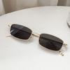 Mode Kleine Rechthoekige Zonnebril Mannen Vrouwen Vintage Vierkante Rij Zonnebrillen Merk Metalen Frame Brillen lentes de sol mujer