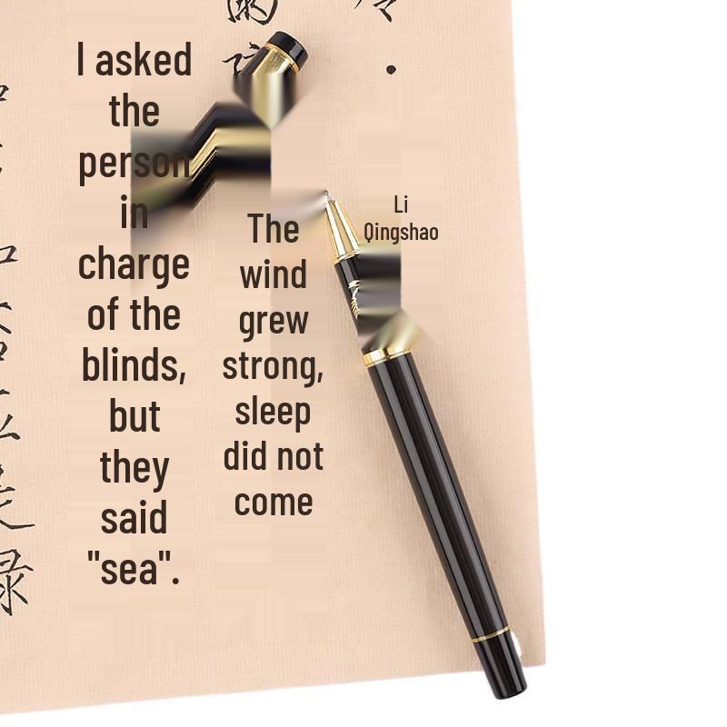 Handmade Curved Tip Calligraphy Fountain Pen for Students and Adults - Perfect for Writing and Character Practice