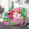 Strawberry Shortcake'S Cute Moment Blanket Soft Warm Cozy Throw  Blanket for Office Chair Sofa Couch Office Bed Picnics Warmthful Decor Gifts Y2