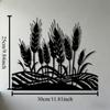 Wheat Field Metal Wall Art Iron Sculpture Farmhouse Home Decor Black 23.6in