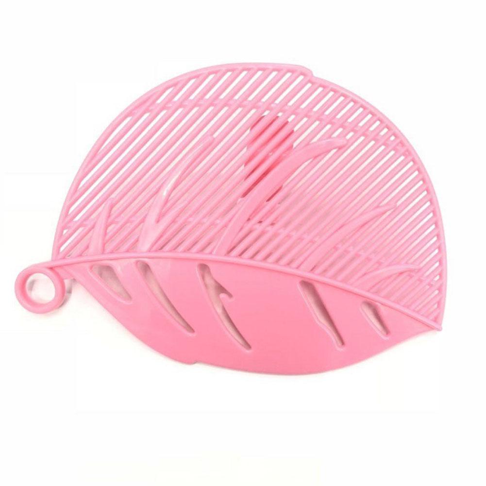 Leaf Shape Rice Washing Sieve Snap-in Type Plastic Draining Board for Noodles Fruits Vegetables