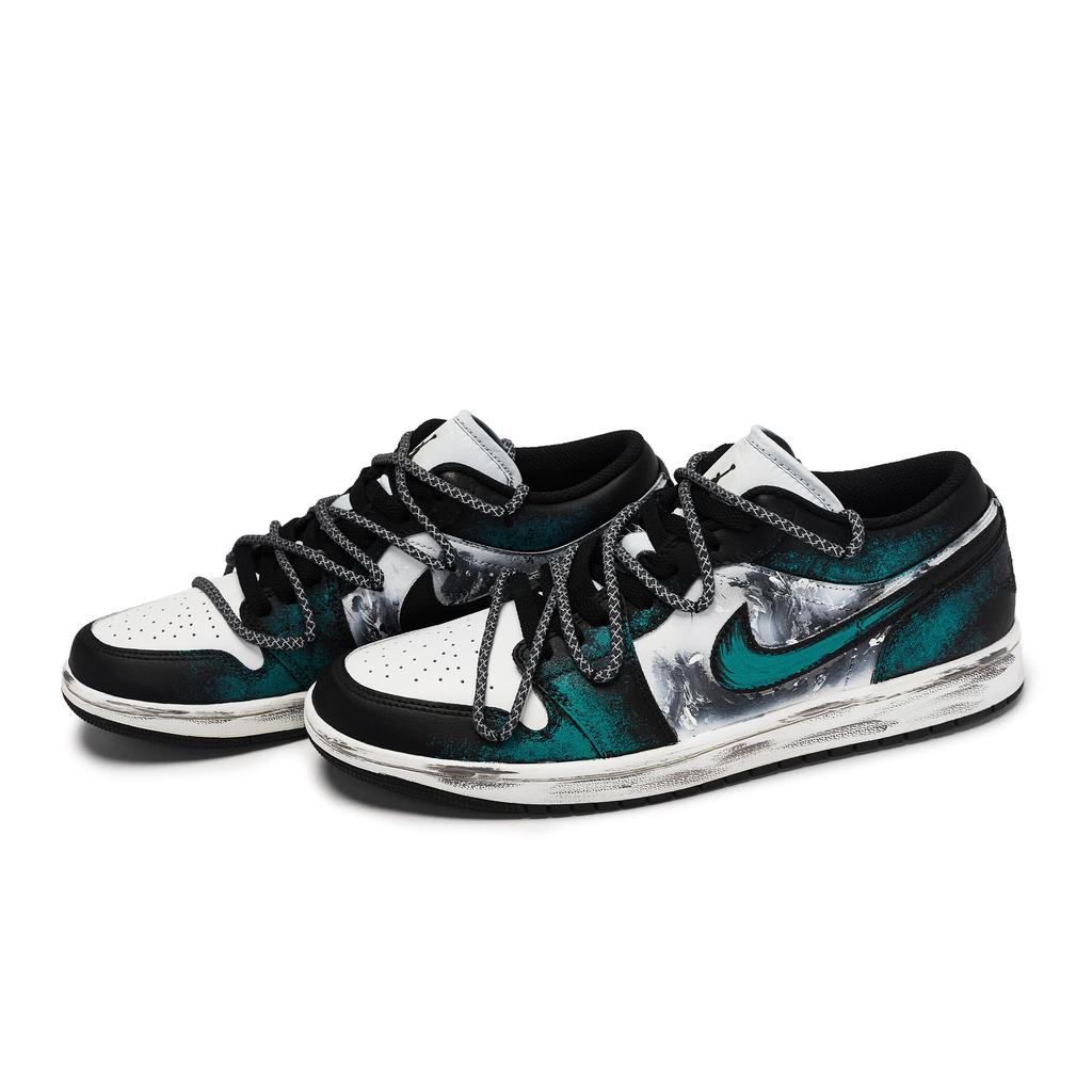 Jordan Air Jordan 1 811 Fabricare, Umbră de Cerneală Pădure, Cutie de Pantofi Specială Pantofi de Baschet Vintage cu Glezna Joasă Unisex DC0774-101(Team80-SBOX)