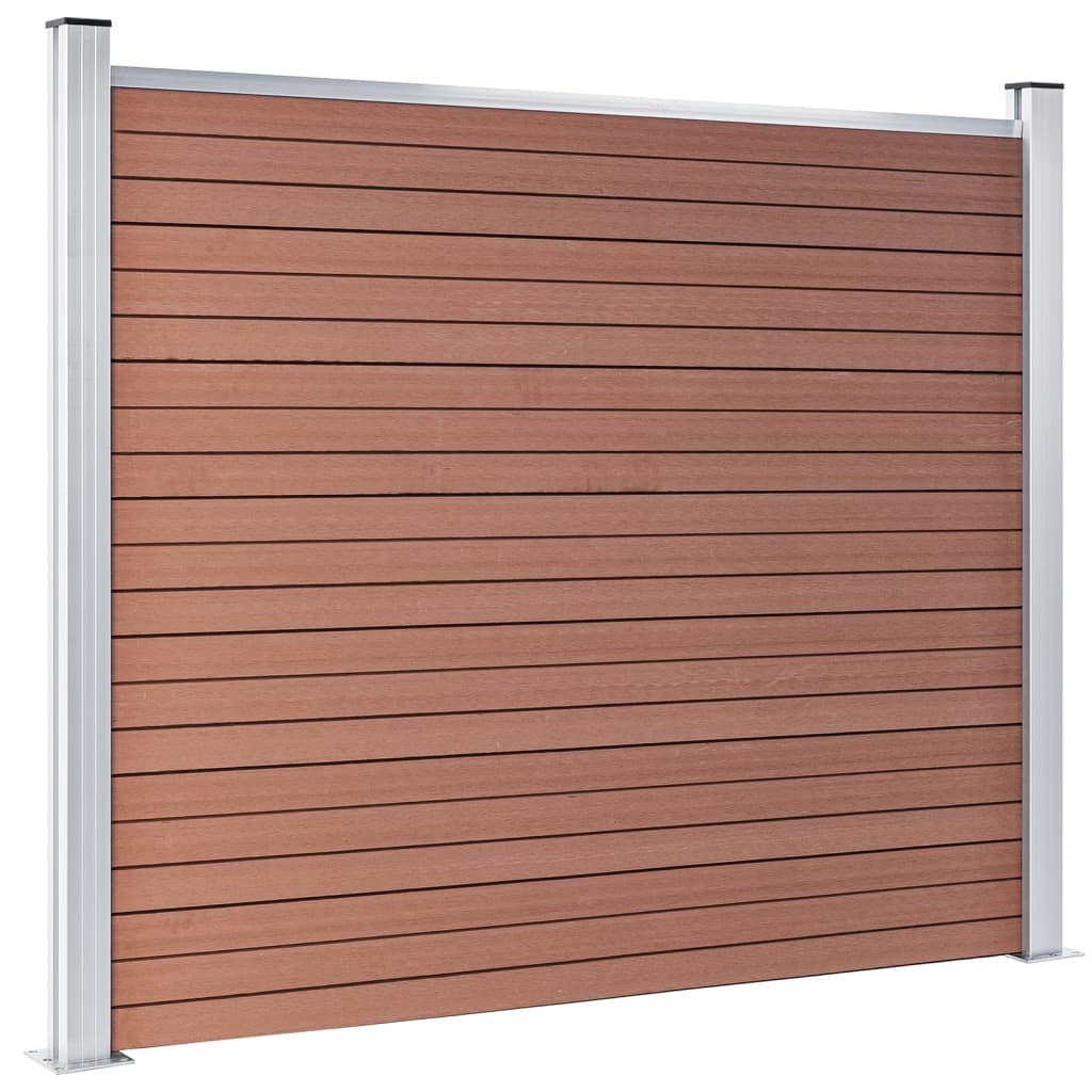 WPC Fence Panel 180 X 146 Cm Brown