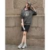 Demana Zero-Pressure Cloud Cotton Spring Retro Print Loose Sweatshirt