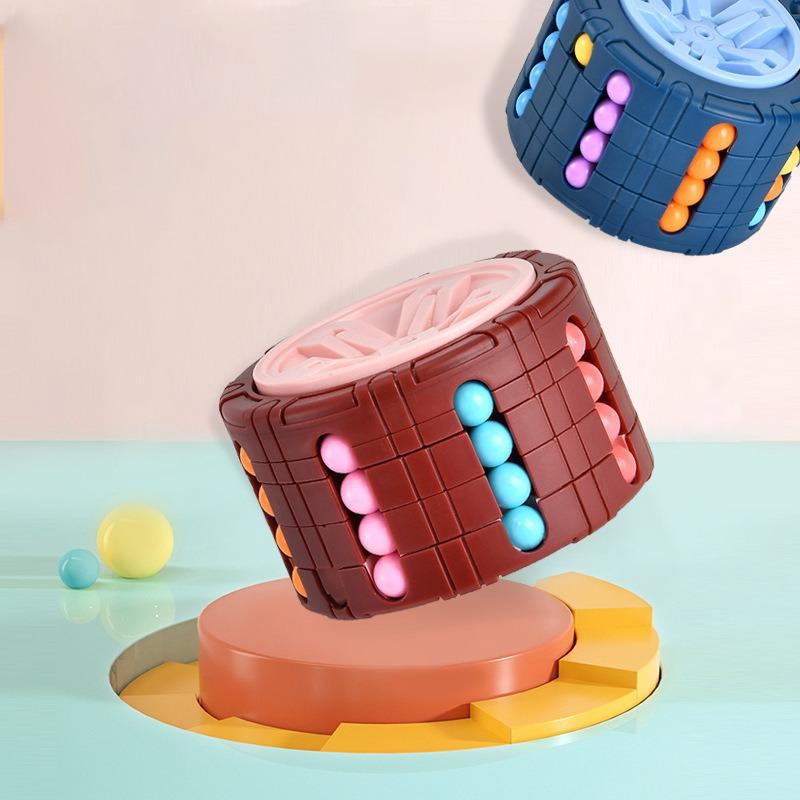 3D Cube Toy Magical Bean Gyro 360° Rotate Slide Puzzle Game Adult Relieve Stress Children Infant Educational Montessori Toy Gift