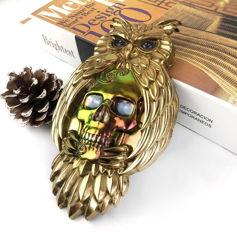 Diy Owl Skull Mold Desktop Decoration Resin Casting New Crystal Silicone Mould  Halloween