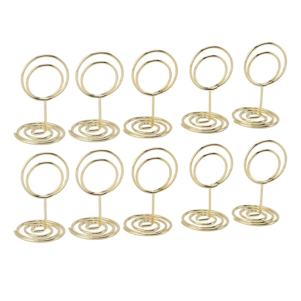 10 Pcs Table Number Holders Heart Shape Wire Place Card Photo Clip Stand Table Card Holder for Restaurant Office