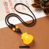 Amber Beeswax Necklace Chicken Oil Yellow No Matter Brand Pixiu Pendant Retro Women's Long Sweater Chain Men's Accessories