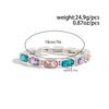 New Bohemia Colorful Square Glass Drill Bangle Bracelet for Women Trendy Luxury Handmade Elastic Bracelets Y1K Jewelry New