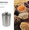 Stainless Steel Canister Jars with Glass Lid, 1750ml Kitchen Storage Containers for Tea, Flour, Sugar, Coffee Beans, Candy, Snac