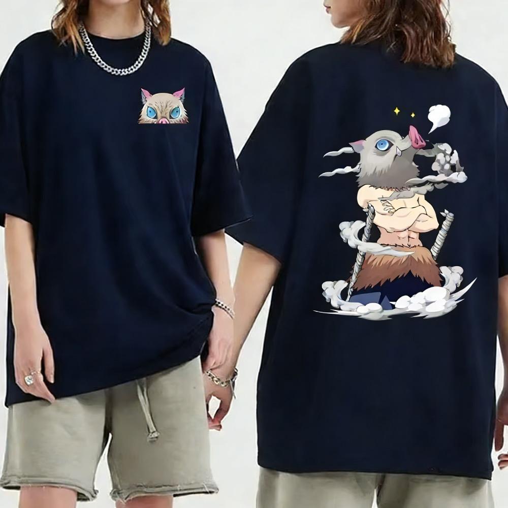 Plus Size Demon Slayer Anime Printed Unisex Women Summer Tshirt Casual Parent Child Top Fashion Harajuku Style Street Wear Y2K