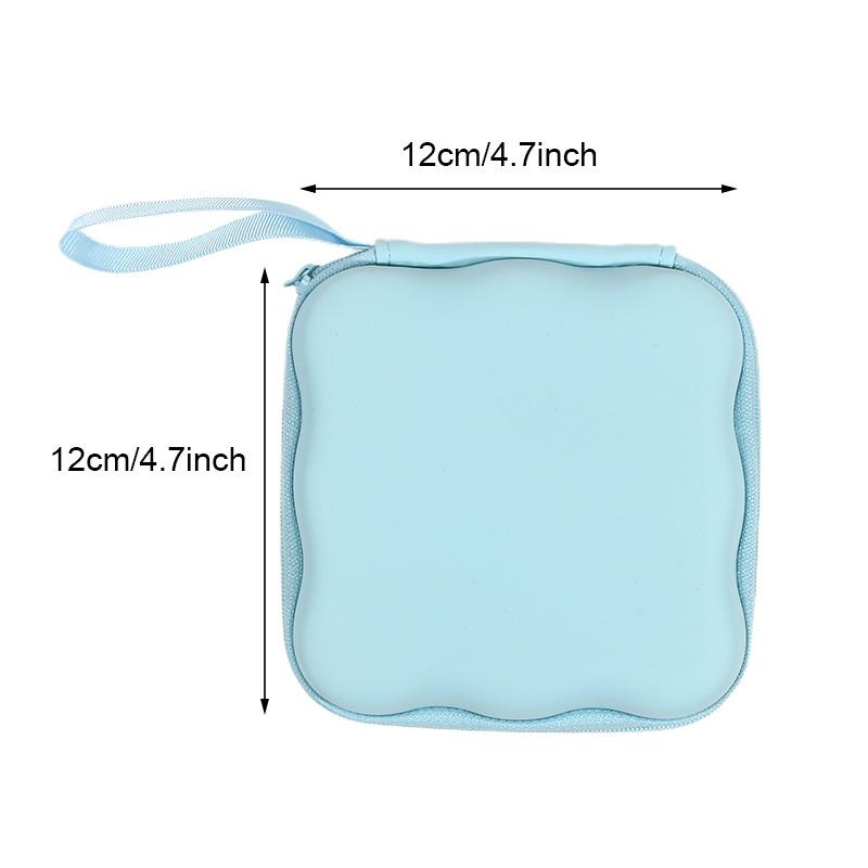 Portable Travel Data Cable Small Storage Bag Lightweight PU Zipper Bags Multifunctional Charger Protector Coin Purse