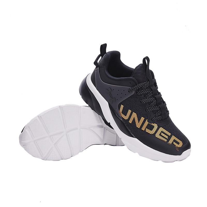 Under Armour PUPVC Flexible Breathable Shock Absorbing Casual Shoes Kids Sneakers Black 2311301-001
