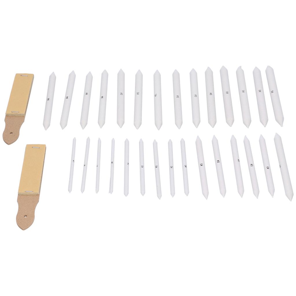 Blending Stumps and Tortillions Set Drawing Tools with 2Pcs Sandpaper Pencil Pointer for Sketch