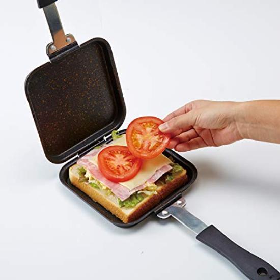 IH Marble Coated Hot Sandwich Pan, Hot Sandwich Maker, Multi-Sandwich Maker, Press Sandwich Maker, Double-Sided Cooking, IH Compatible