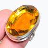 Citrine Oval Shape Gemstone Adjustable Ring Statement Handmade Jewelry AB 1562