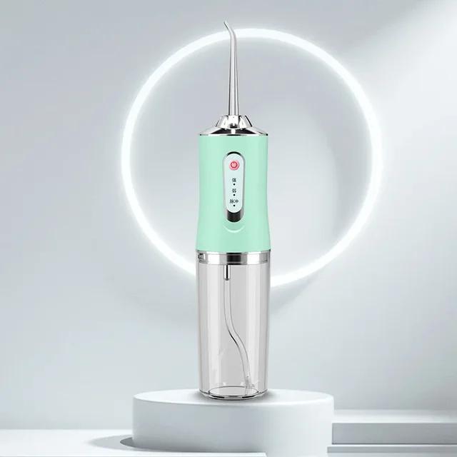 

Mouth Washing Machine Powerful Portable Irrigator Dental Water Jet 3 Modes USB Rechargeable 4 Jet for Teeth Cleaning Health зелёный