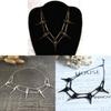 Gothic Bird Skull Necklace With Cross Chain For Women In Antique Style