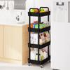Kitchen Movable Trolley Storage Rack, Bedroom Bathroom Floor Standing Multi-layer Snack Rack, Baby Product Storage Rack