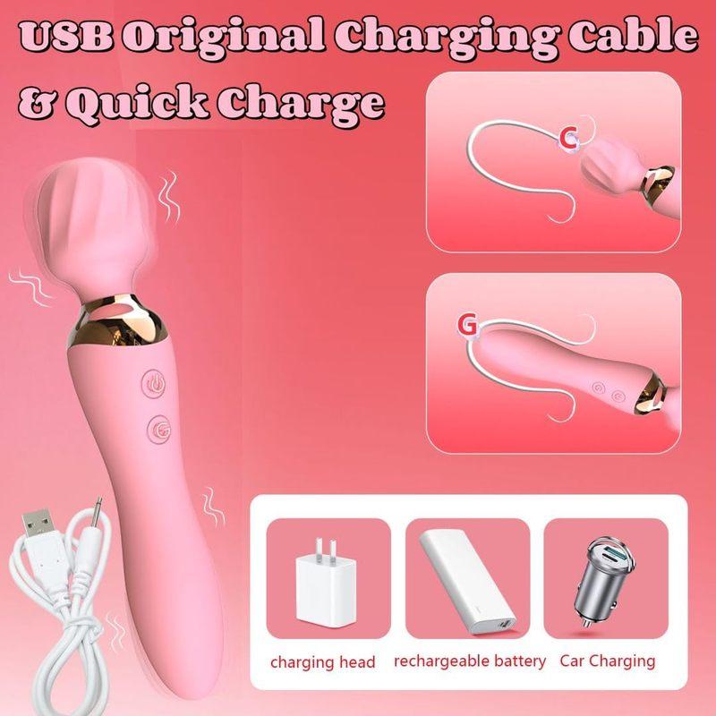 Powerful Silent Vibrator Magic Wand Sex Toys For Women Female AV Anal Vibrator Stick Clitoris Stimulator Dildo G-Spot Adult Toys
