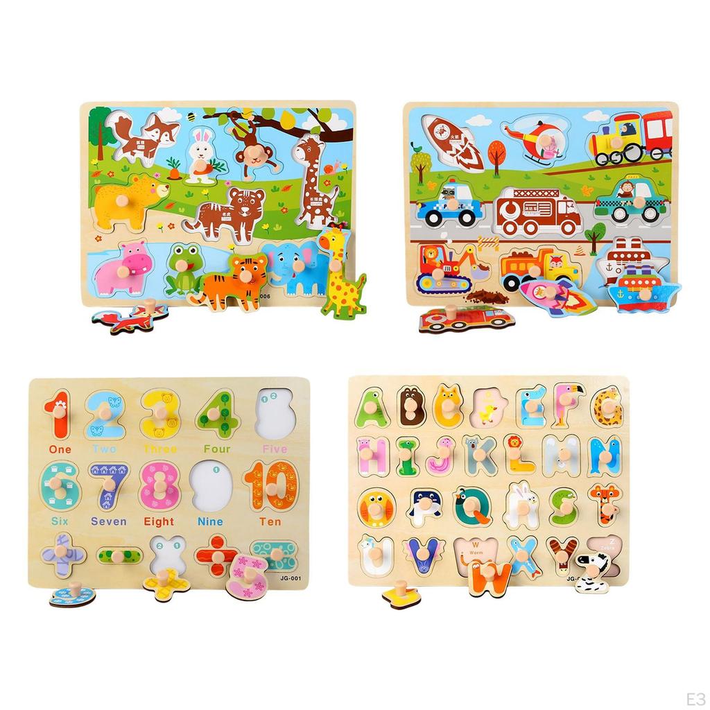 Montessori Jigsaw Puzzle Early Learning Building for Children Toddler Birthday Gifts