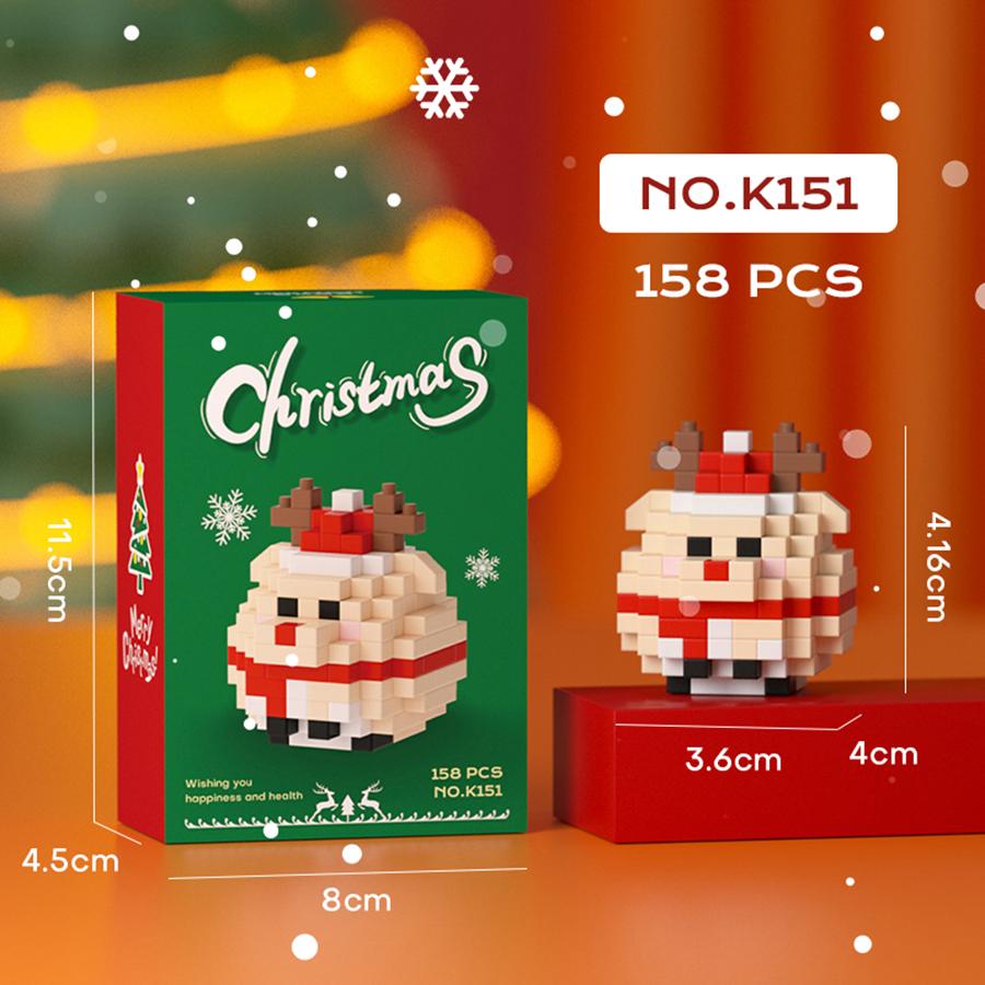 Christmas Toys Mini Santa Claus Building Blocks Micro Bricks Educational Toys For Kids Christmas Gifts