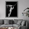 Black and White Highland Cow Cattle Canvas Painting Scandinavian Posters Prints Wall Art Picture for Living Room Decor Cuadros