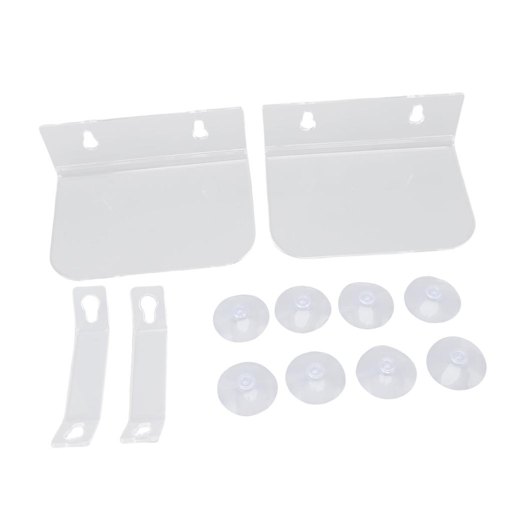 Window Plant Shelves with Suction Cups Support Brackets Square Acrylic Window Sill Extender for Succulents