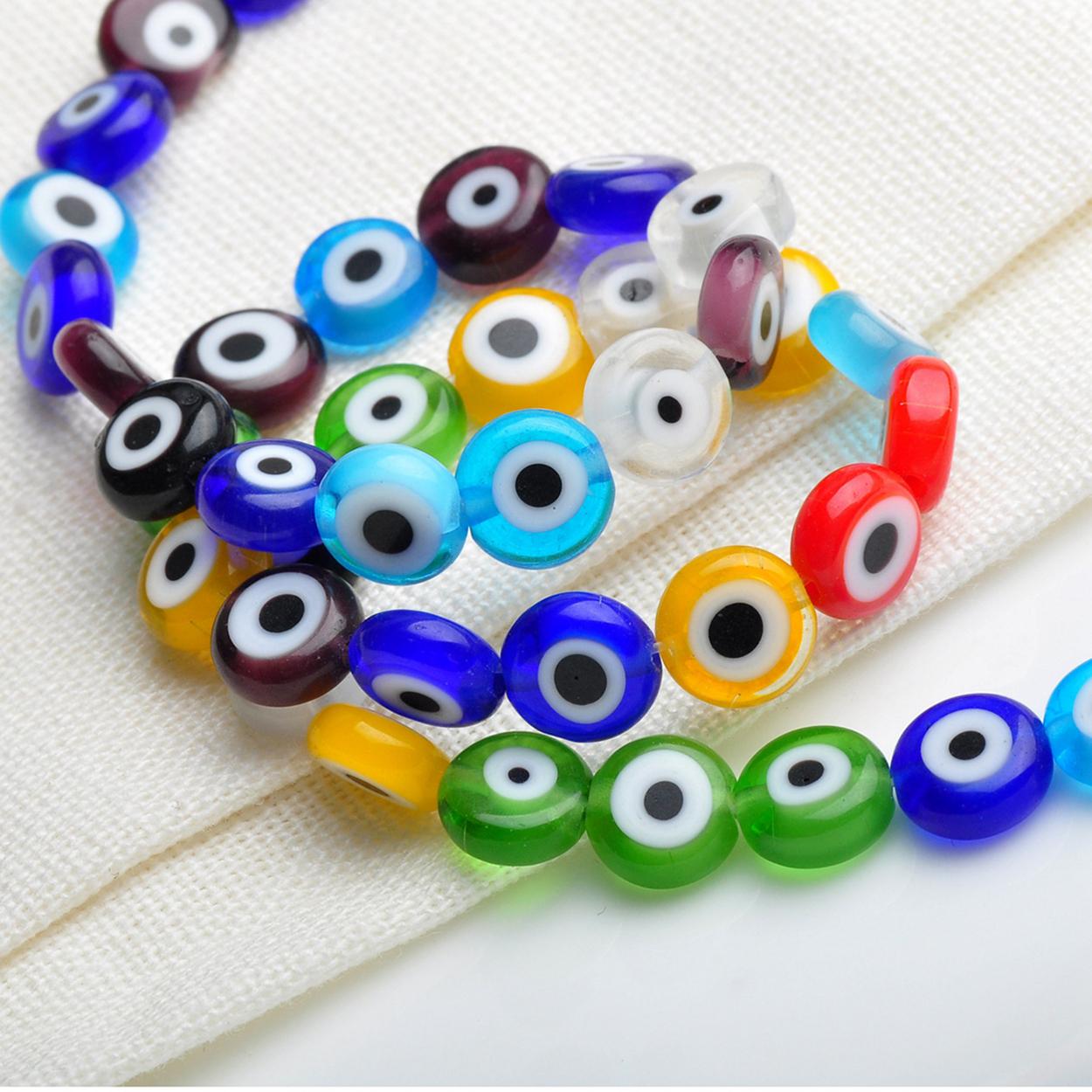 

Плоские круглые 6мм 8мм 10мм 12мм Узоры «Злой глаз» Миллефиори Стекло Свободные Бусины Лот для DIY Изготовления Ювелирных Изделий Аксессуары Фурнитура 8mm-50pcs