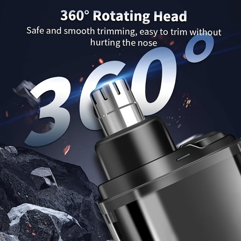 Electric Nose Hair Trimmer with LED Display Rechargeable Portable Painless Hair Remover for Men Women